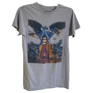 DOCTOR WHO Grey Titan Merchandise 10th Doctor T-Shirt Size Small